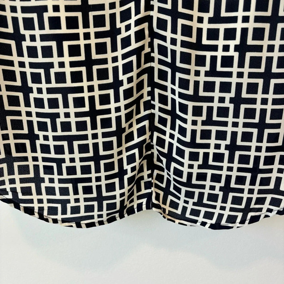 Alya Women’s Blue White Geometric Lace 3 Quarter Sleeve Mini Dress Formal Event - Picture 10 of 12